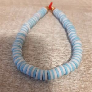 Claybead bracelt adult size pastel blue&pink
